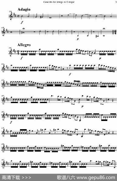 ConcertoforstringsinDMajor（RV121、ViolinⅡ分谱）|AntonioVivaldi