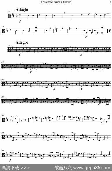 ConcertoforstringsinDMajor（RV121、Viola分谱）|AntonioVivaldi