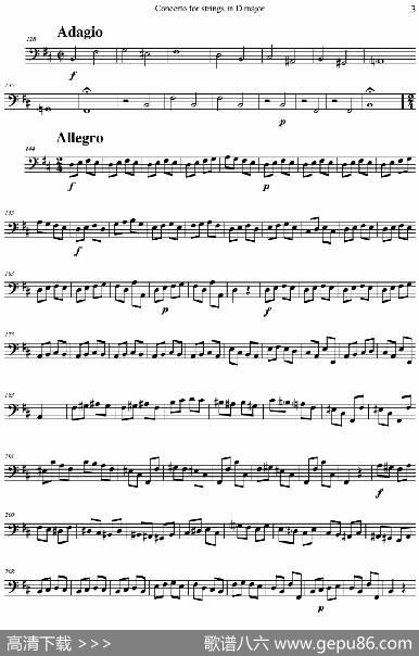 ConcertoforstringsinDMajor（RV121、Cello分谱）|AntonioVivaldi