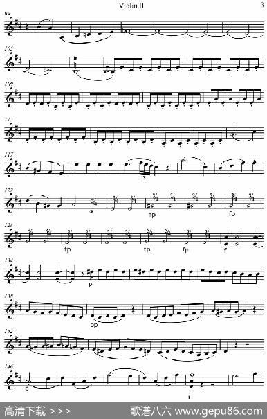 OverturefromtheMarriageofFigaro费加罗的婚礼（ViolinⅡ分谱）|莫扎特