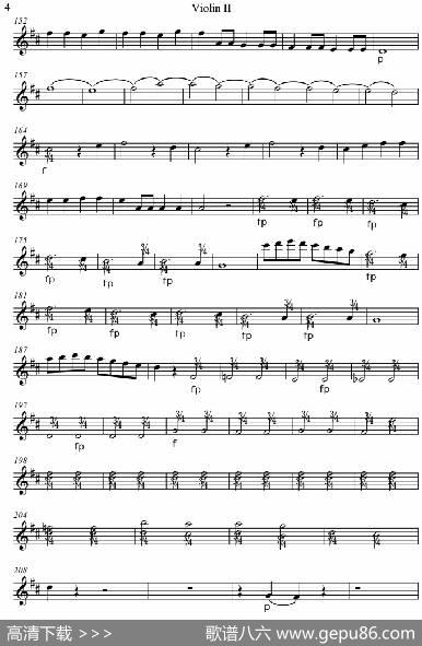 OverturefromtheMarriageofFigaro费加罗的婚礼（ViolinⅡ分谱）|莫扎特