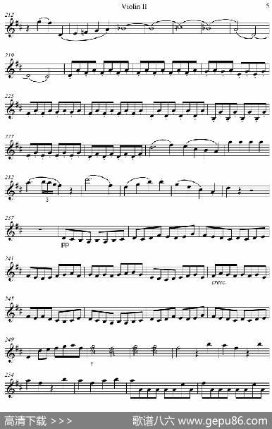 OverturefromtheMarriageofFigaro费加罗的婚礼（ViolinⅡ分谱）|莫扎特