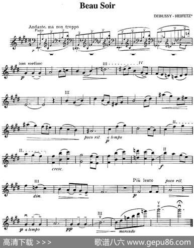BeauSoir（美丽的夜晚）|Debussy（德彪西）