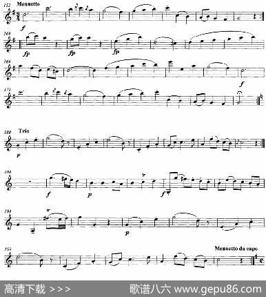 Mozart《StringQuartetNo.1inGMajor,K.80》（ViolinⅠ分谱）