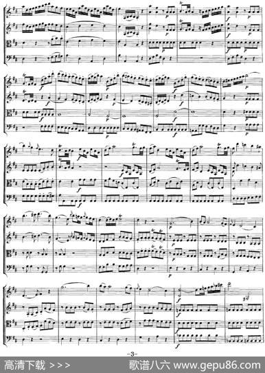 Mozart《QuartetNo.2inDMajor,K.155》（总谱）