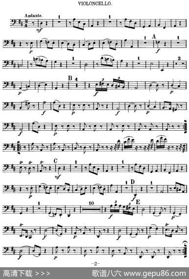 Mozart《QuartetNo.9inAMajor,K.169》（Cello分谱）