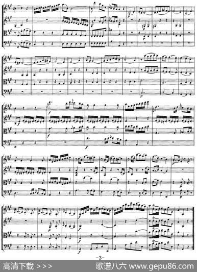 Mozart《QuartetNo.9inAMajor,K.169》（总谱）