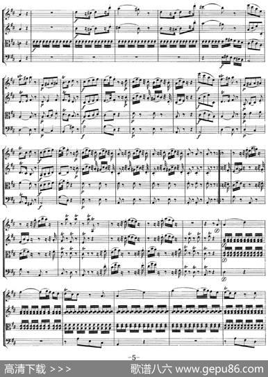Mozart《QuartetNo.9inAMajor,K.169》（总谱）