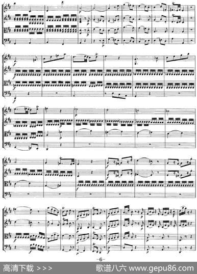 Mozart《QuartetNo.9inAMajor,K.169》（总谱）