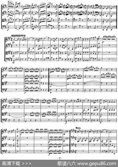 Mozart《QuartetNo.9inAMajor,K.169》（总谱）