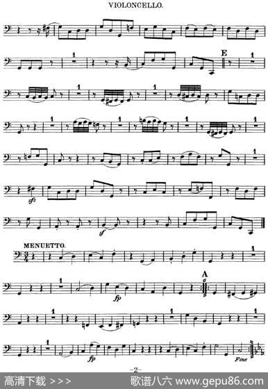Mozart《QuartetNo.10inCMajor,K.170》（Cello分谱）