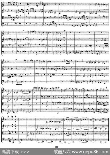 Mozart《QuartetNo.13inDMinor,K.173》（总谱）