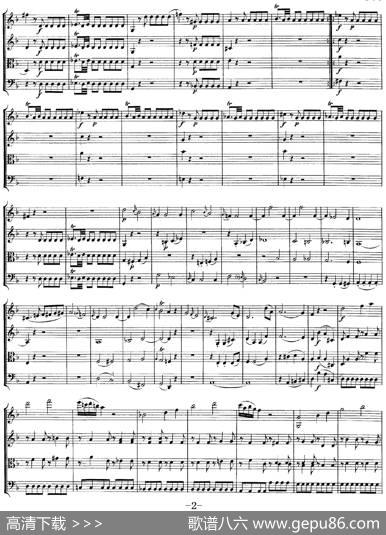 Mozart《QuartetNo.13inDMinor,K.173》（总谱）
