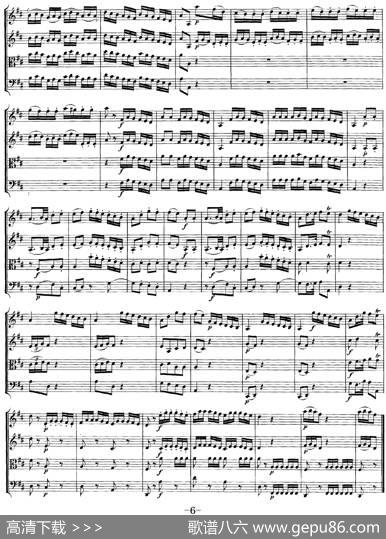 Mozart《QuartetNo.13inDMinor,K.173》（总谱）