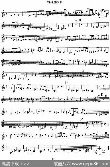 Mozart《QuartetNo.13inDMinor,K.173》（Violin2分谱）