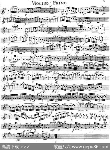 Mozart《QuartetNo.14inGMajor,K.387》（Violin1分谱）