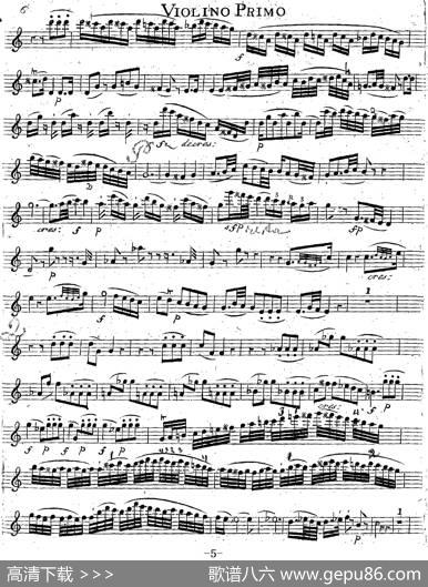 Mozart《QuartetNo.14inGMajor,K.387》（Violin1分谱）