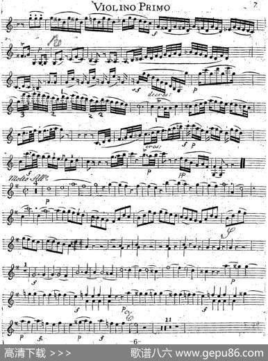 Mozart《QuartetNo.14inGMajor,K.387》（Violin1分谱）