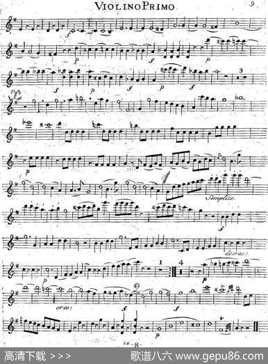 Mozart《QuartetNo.14inGMajor,K.387》（Violin1分谱）