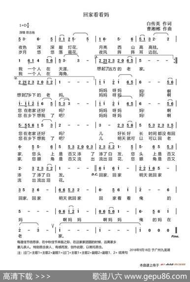 回家看看妈 - 白传英|曹湘郴