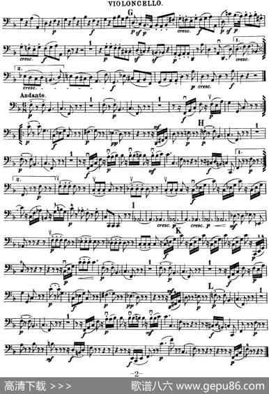 Mozart《QuartetNo.15inDMinor,K.421》（Cello分谱）