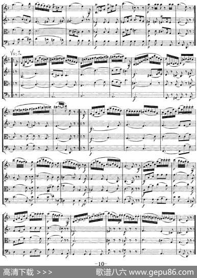 Mozart《QuartetNo.15inDMinor,K.421》（总谱）