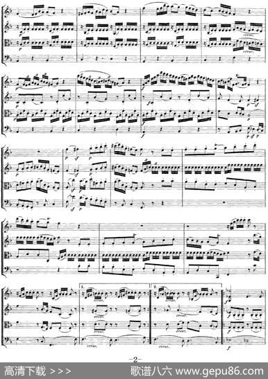 Mozart《QuartetNo.15inDMinor,K.421》（总谱）