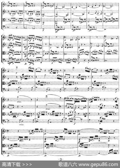 Mozart《QuartetNo.15inDMinor,K.421》（总谱）
