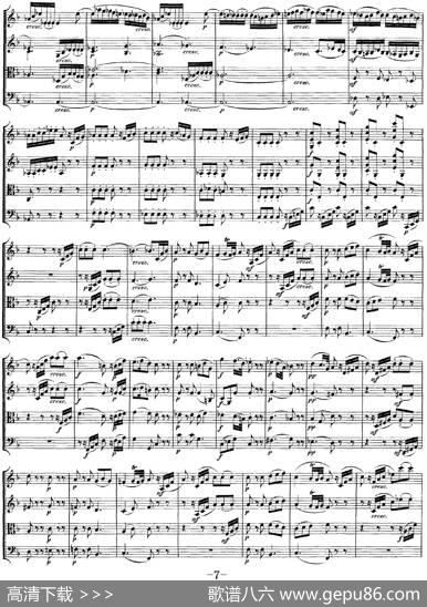 Mozart《QuartetNo.15inDMinor,K.421》（总谱）