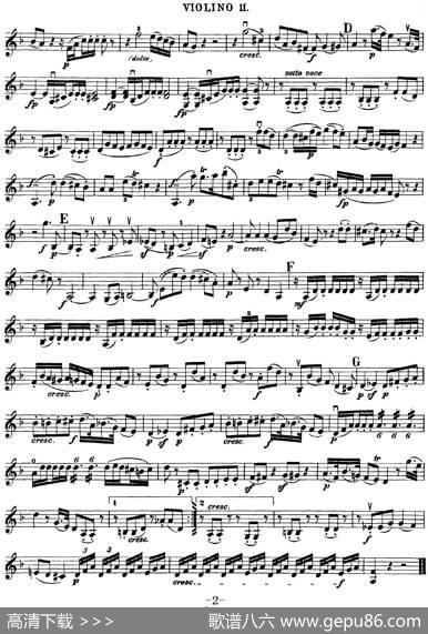 Mozart《QuartetNo.15inDMinor,K.421》（Violin2分谱）