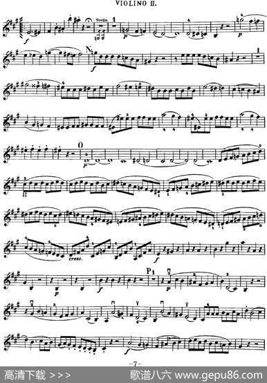 Mozart《QuartetNo.18inAMajor,K.464》（Violin2分谱）
