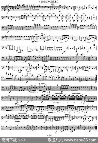 Mozart《QuartetNo.19inCMajor,K.465》（Cello分谱）
