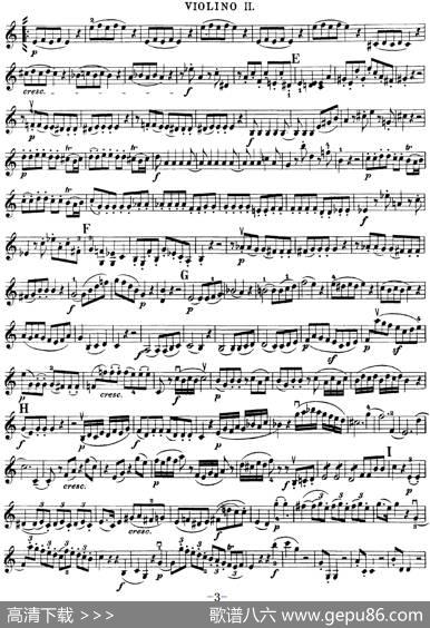 Mozart《QuartetNo.19inCMajor,K.465》（Violin2分谱）