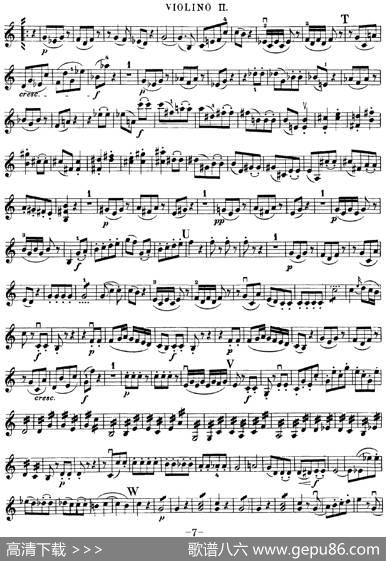 Mozart《QuartetNo.19inCMajor,K.465》（Violin2分谱）