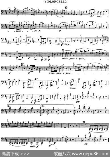 Mozart《QuartetNo.20inDMajor,K.499》（Cello分谱）