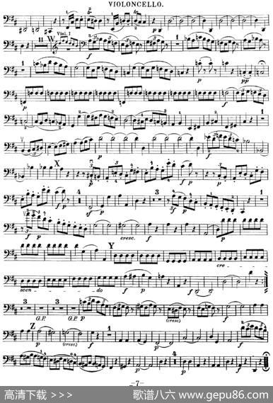 Mozart《QuartetNo.20inDMajor,K.499》（Cello分谱）