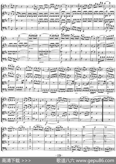 Mozart《QuartetNo.20inDMajor,K.499》（总谱）