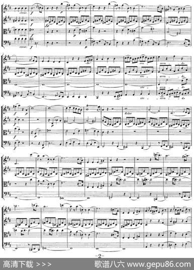Mozart《QuartetNo.20inDMajor,K.499》（总谱）