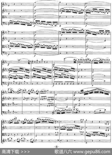 Mozart《QuartetNo.22inBbMajor，K.589》（总谱）