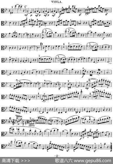 Mozart《QuartetNo.22inBbMajor，K.589》（Viola分谱）