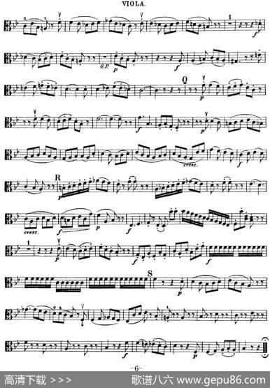 Mozart《QuartetNo.22inBbMajor，K.589》（Viola分谱）