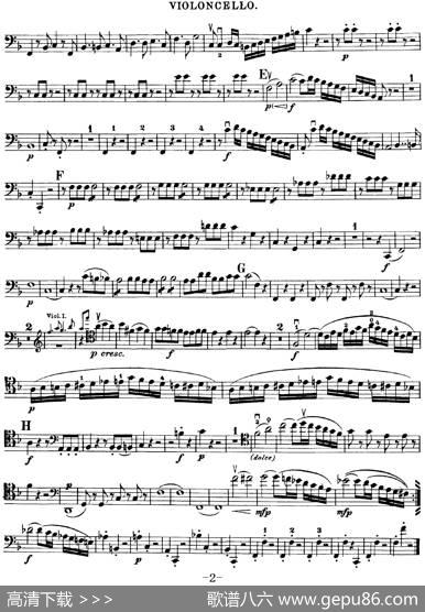 Mozart《QuartetNo.23inFMajor，K.590》（Cello分谱）