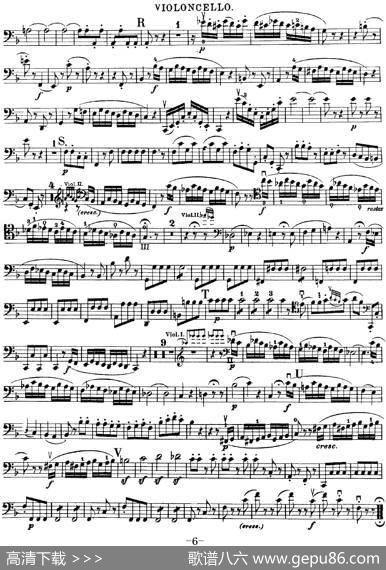 Mozart《QuartetNo.23inFMajor，K.590》（Cello分谱）
