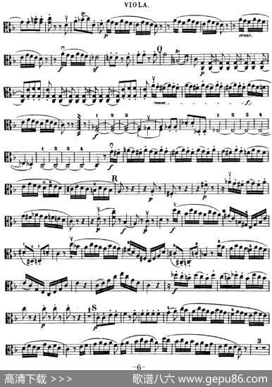 Mozart《QuartetNo.23inFMajor，K.590》（Viola分谱）