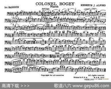 ColonelBogey（分谱合集）|K·J·Alford