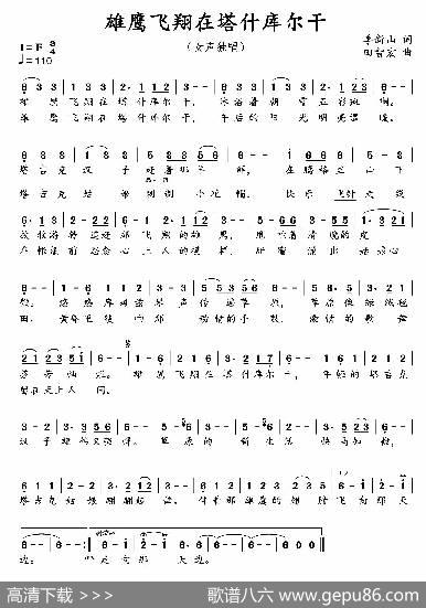 雄鹰飞翔在塔什库尔干（季新山词田智宏曲） - 季新山|田智宏