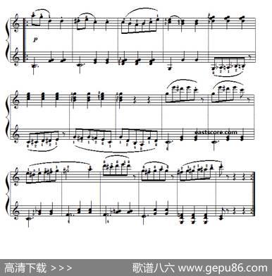 车尔尼《小钢琴家》（Czerny823）第40首（曲谱及练习提示）