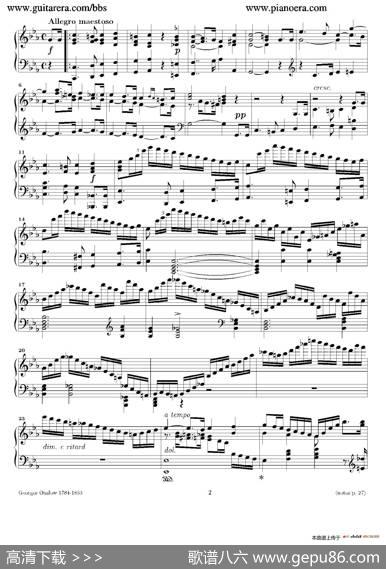 GrandePianoSonataincMinorOp.2（c小调华丽钢琴奏鸣曲·第一乐章）|乔治·翁斯洛（GeorgeOnslow）