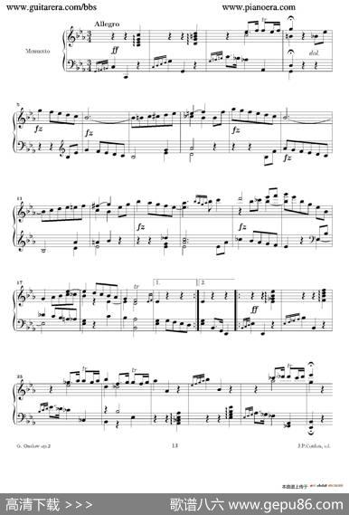 GrandePianoSonataincMinorOp.2（c小调华丽钢琴奏鸣曲·第二乐章）|乔治·翁斯洛（GeorgeOnslow）