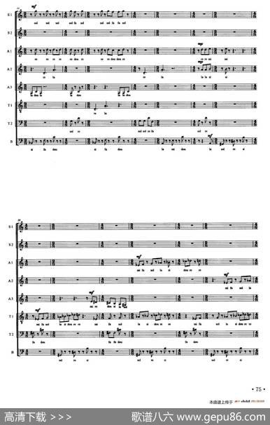 Ostinato（八重唱、五线谱）|翟纬经